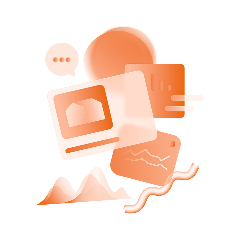 Futuristisches Icon stellt Abbildungen von digitalen Gebäuden und Dateien dar